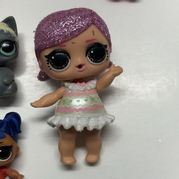 LOL Surprise Doll Lot Of 13 Pet Glitter Minis Dogs Cats Girls Baby 3” Prizes - Picture 4 of 10